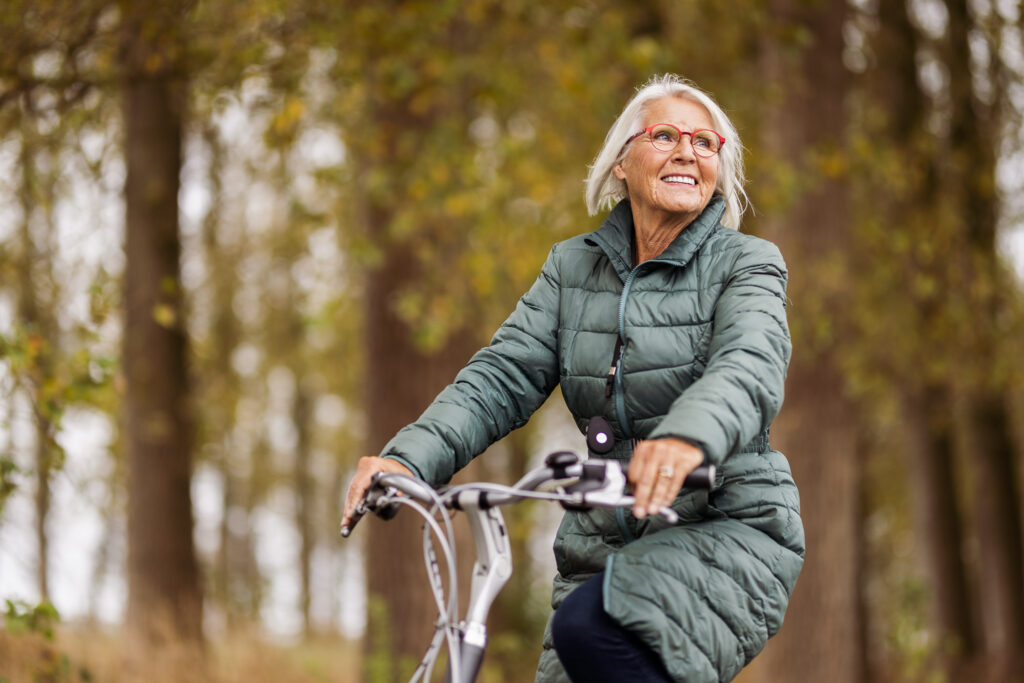 Dame is veilig actief buitenshuis